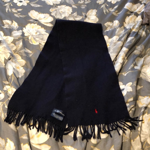 Polo Ralph Lauren Men’s Navy Blue Winter Scarf - Picture 1 of 4